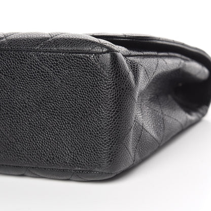 Chanel Caviar Quilted Jumbo Single Flap Black 9 of 11