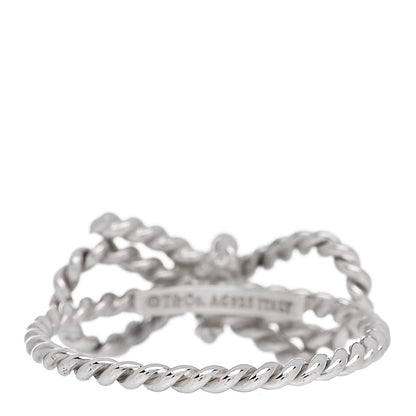 Tiffany Sterling Silver Textured Twist Bow Ring 50 5.5 3 of 4