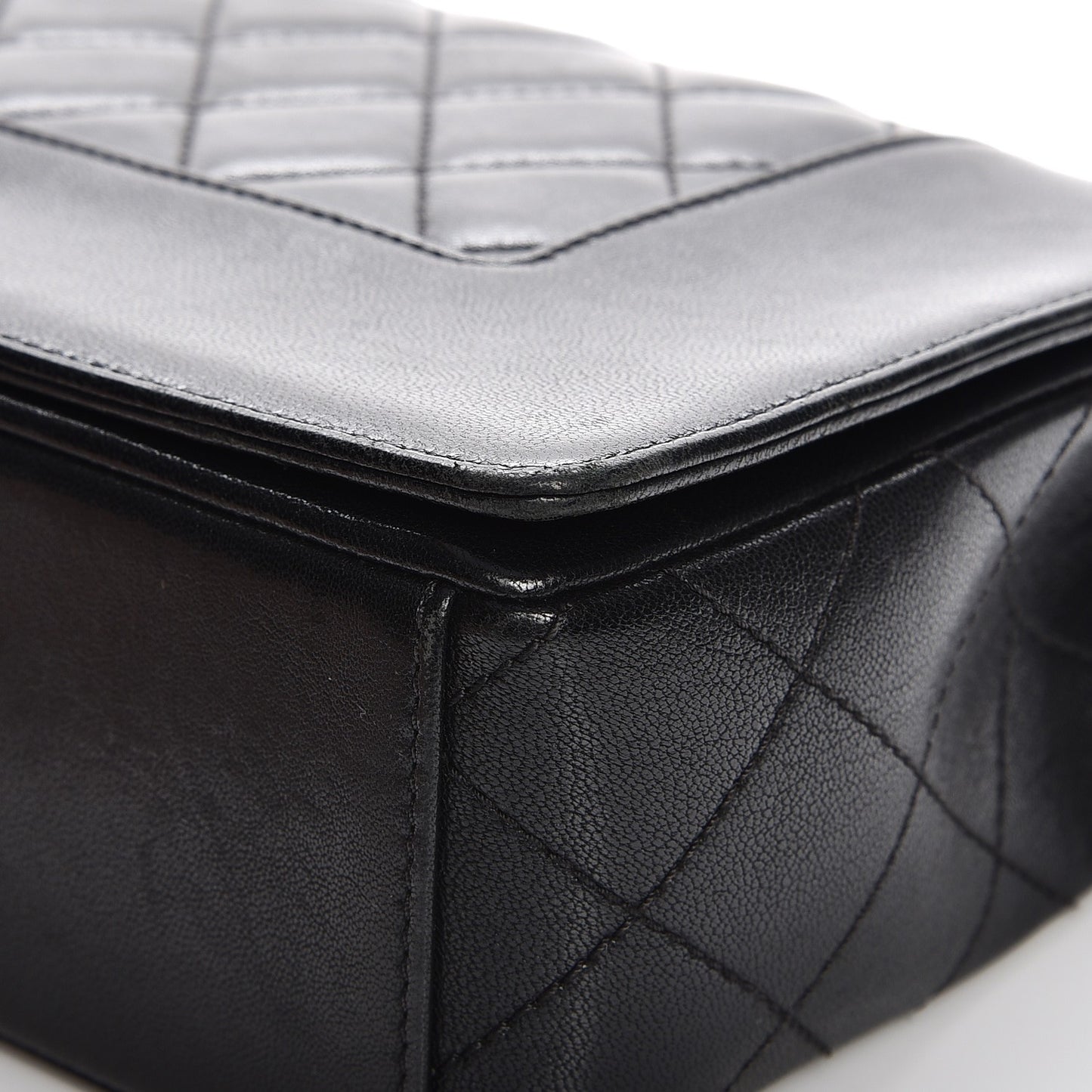 Sheepskin Quilted Vintage Mademoiselle Flap Black