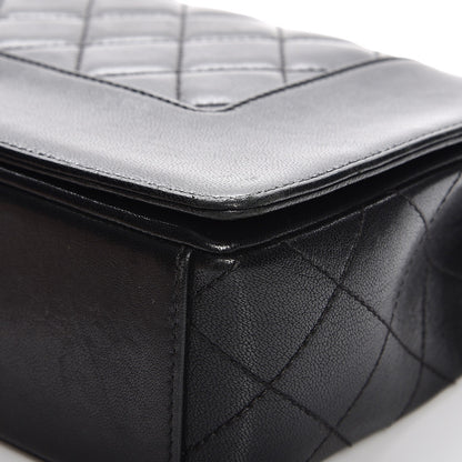 Chanel Sheepskin Quilted Vintage Mademoiselle Flap Black 3 of 13