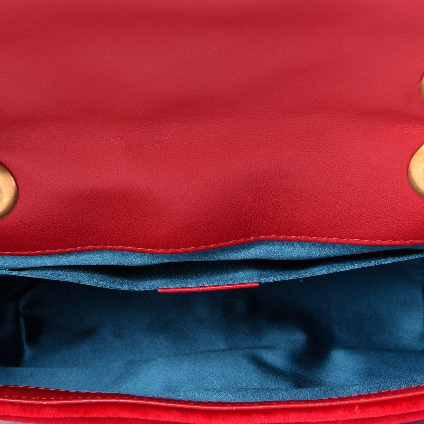 Velvet Matelasse Mini GG Marmont Shoulder Bag Hibiscus Red