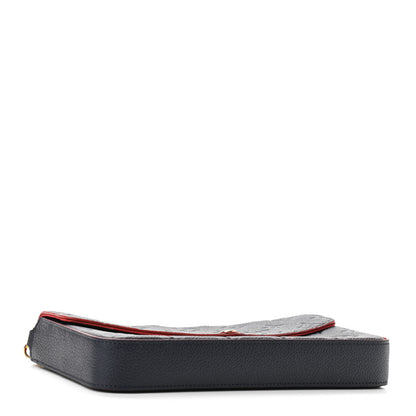 Louis Vuitton Empreinte Pochette Felicie Chain Wallet Marine Rouge 4 of 10