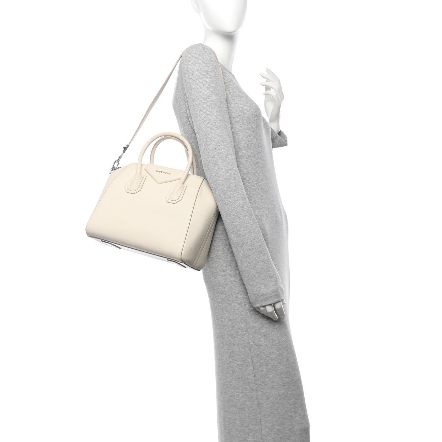 Sugar Goatskin Small Antigona Off White