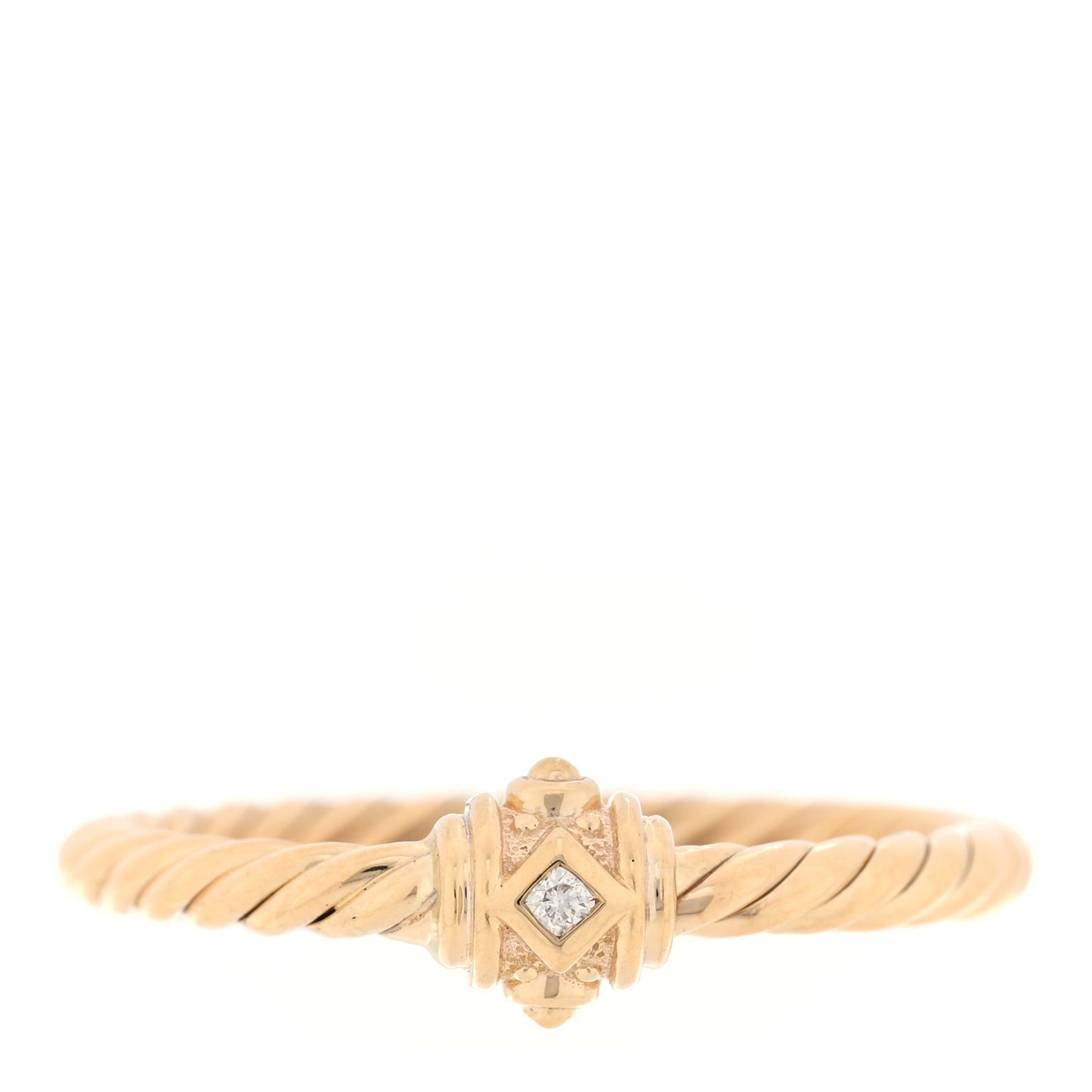18K Yellow Gold Diamond Renaissance Station Ring 56 7.5 56 7.5
