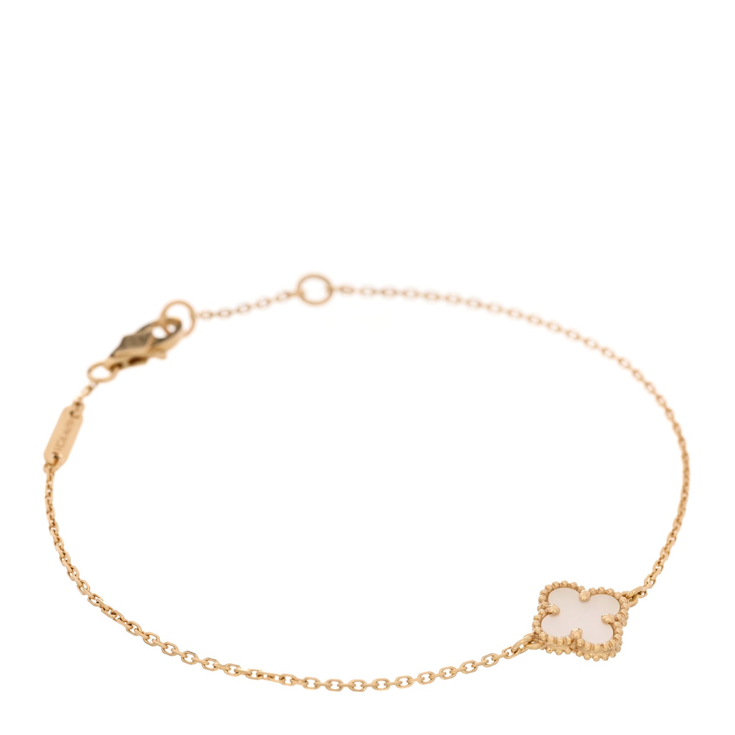 18K Yellow Gold Mother of Pearl Sweet Alhambra Bracelet