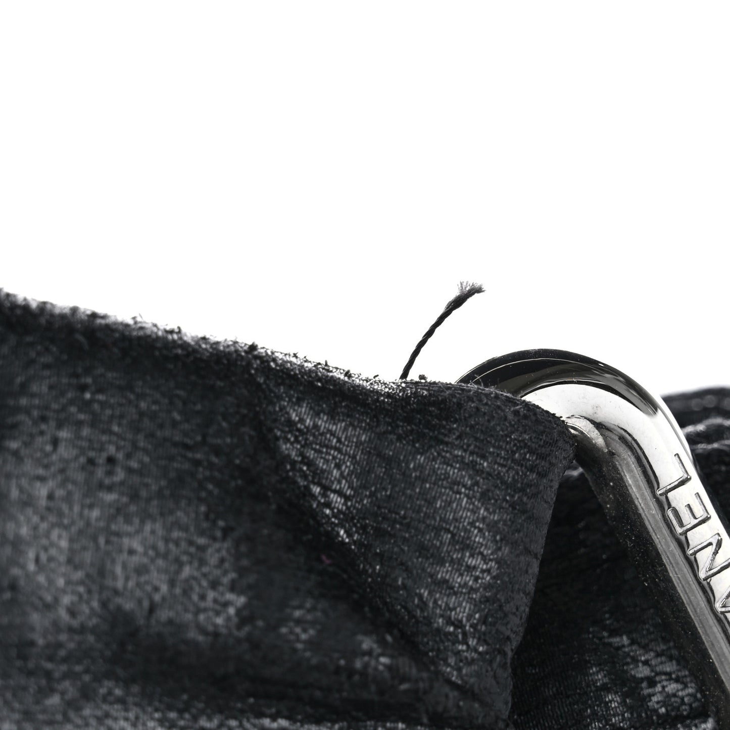 Crinkled Coated Canvas Le Marais Hobo Black