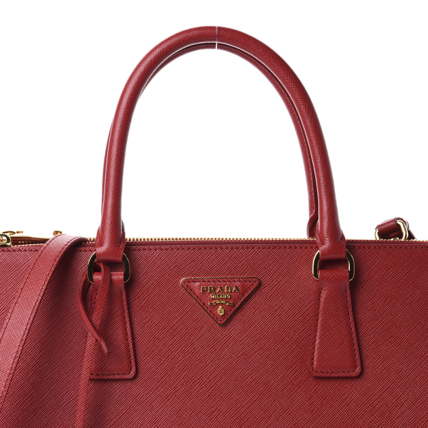 Prada Saffiano Medium Galleria Double Zip Tote Fuoco 10 of 10