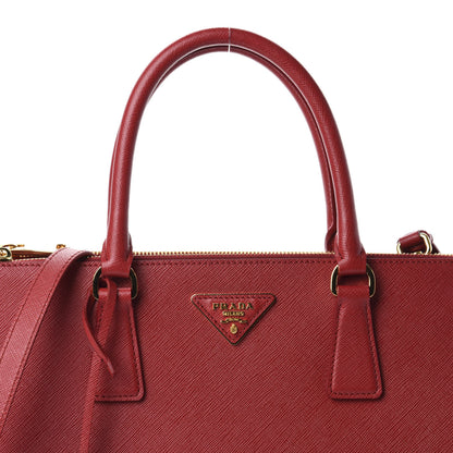 Prada Saffiano Medium Galleria Double Zip Tote Fuoco 10 of 10