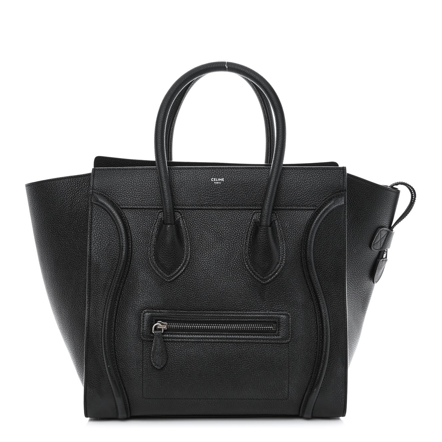 Celine Drummed Calfskin Mini Luggage Black 1 of 9