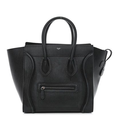 Celine Drummed Calfskin Mini Luggage Black 1 of 9