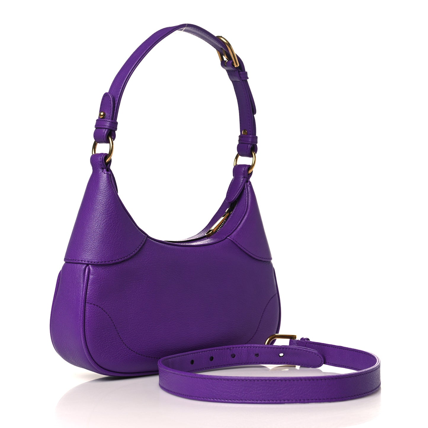Goatskin Small Aphrodite Shoulder Bag Shine Purple