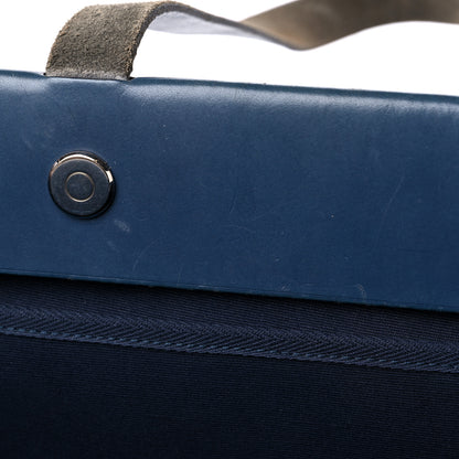 Hermes Toile Vache Hunter Herbag Cabas MM Bleu Marine 13 of 25