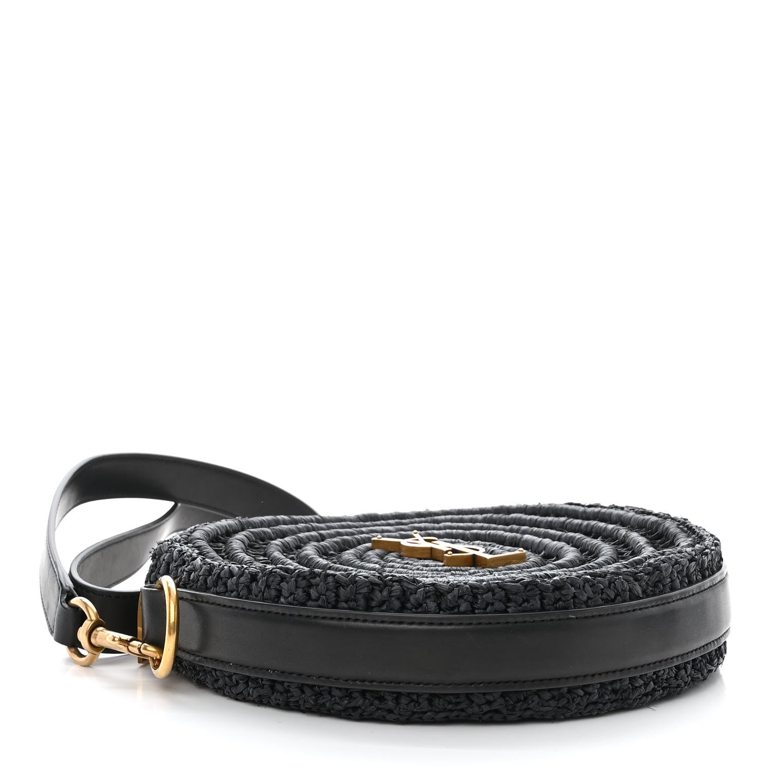 Saint Laurent Raffia Sac Round Black 4 of 10