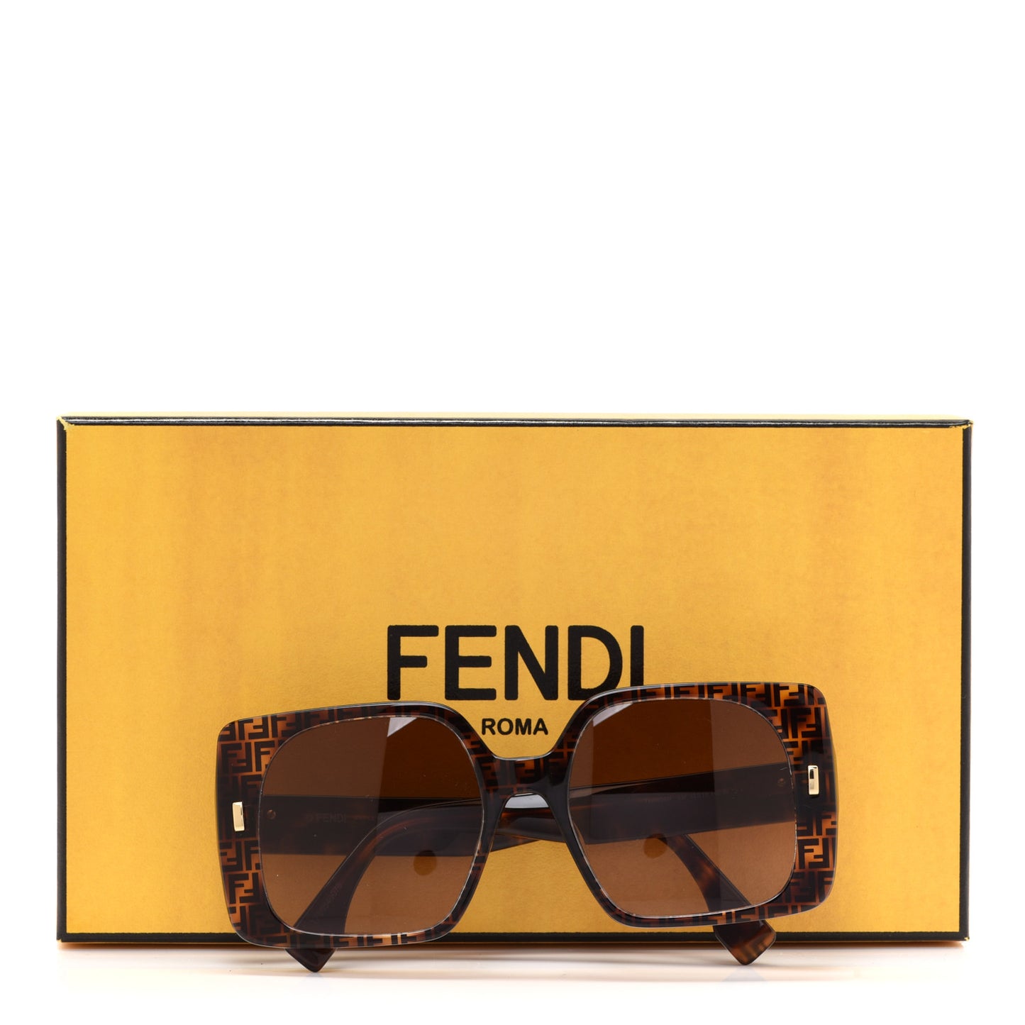 Acetate Fendi Bold Sunglasses FE40036U Havana Black