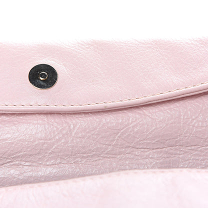 Balenciaga Agneau Giant 12 Gold Hardware Envelope Strap Clutch Rose Poudre 11 of 13