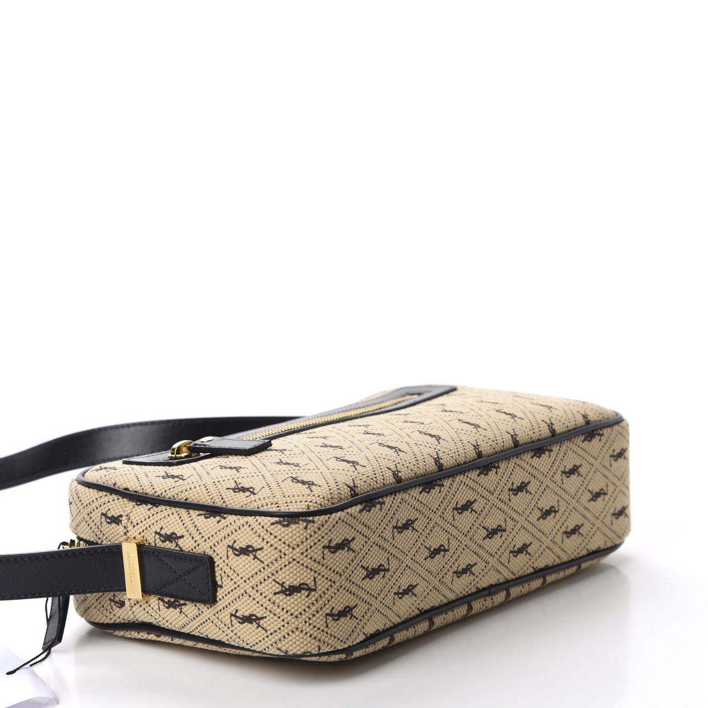Canvas Monogram All Over Camera Bag Beige