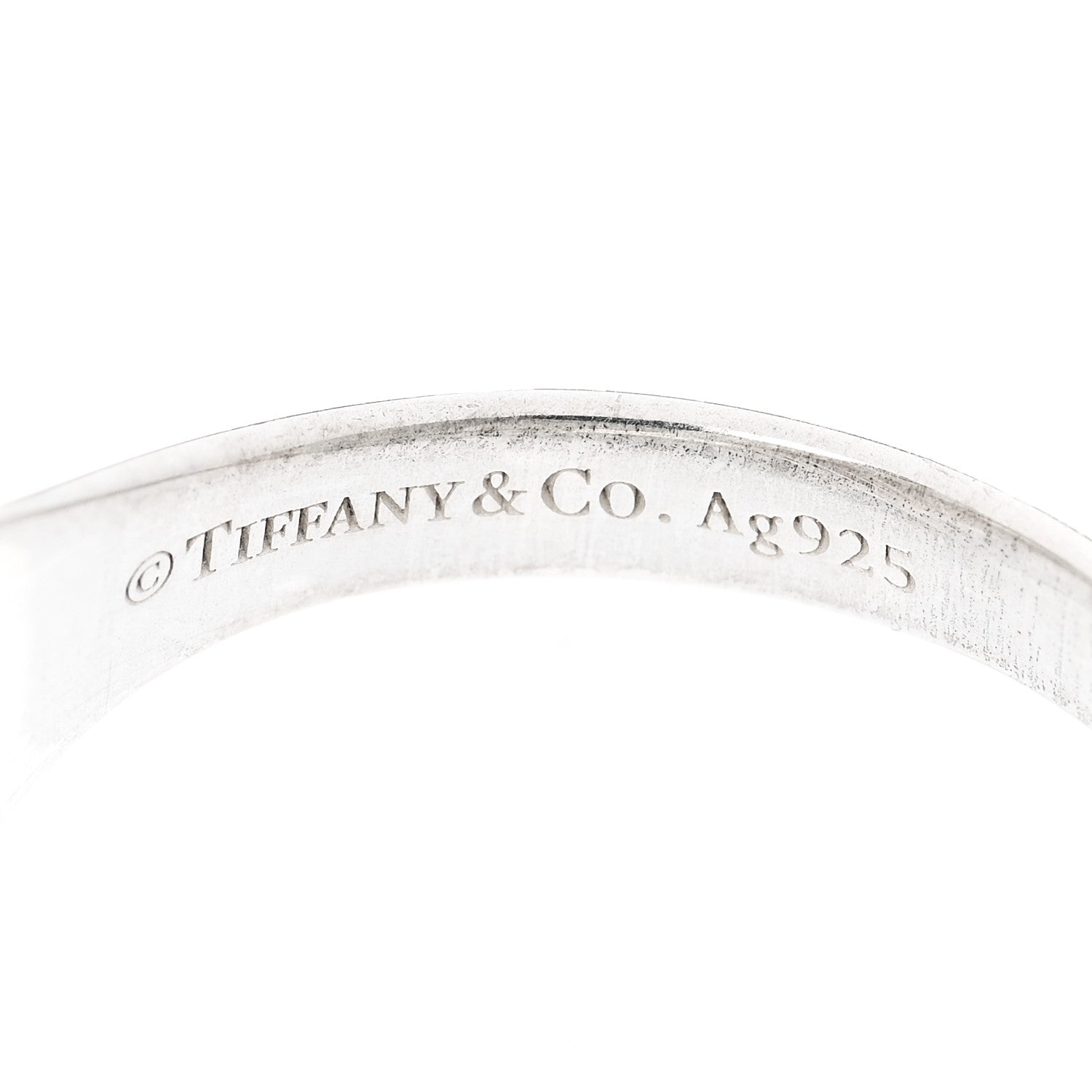 Tiffany Sterling Silver Return to Tiffany Heart Signet Ring 53 6.25 5 of 6