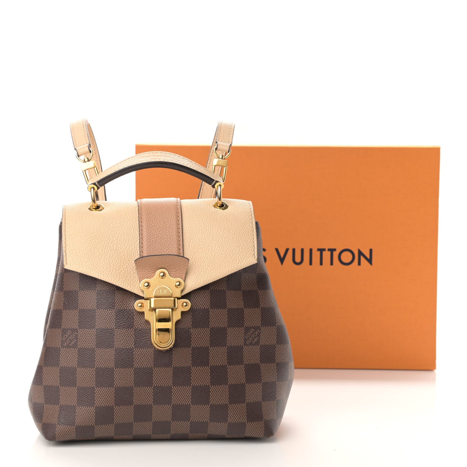 Louis Vuitton Damier Ebene Clapton Backpack Creme 14 of 14