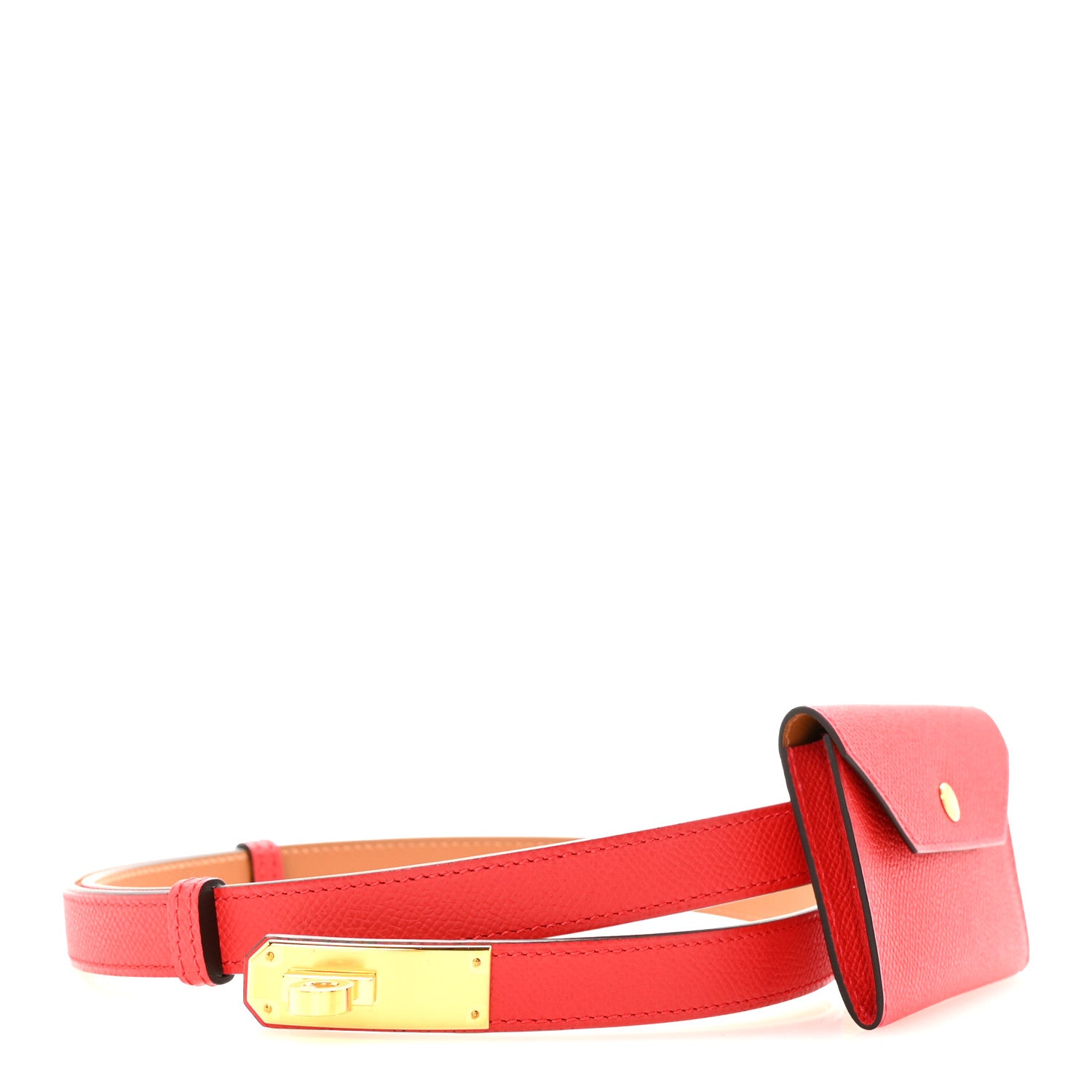Hermes Epsom Kelly Pocket Belt Rouge Radieux 1 of 4