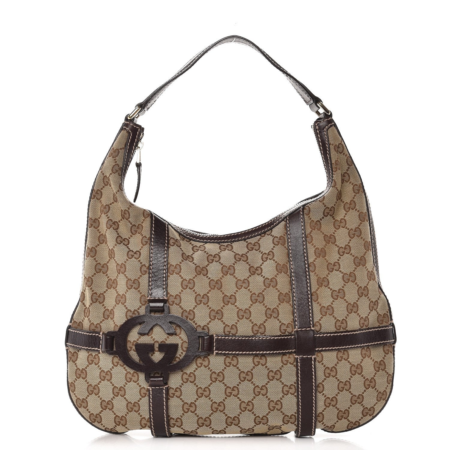 Gucci Monogram GG Royal Hobo Dark Brown 1 of 7