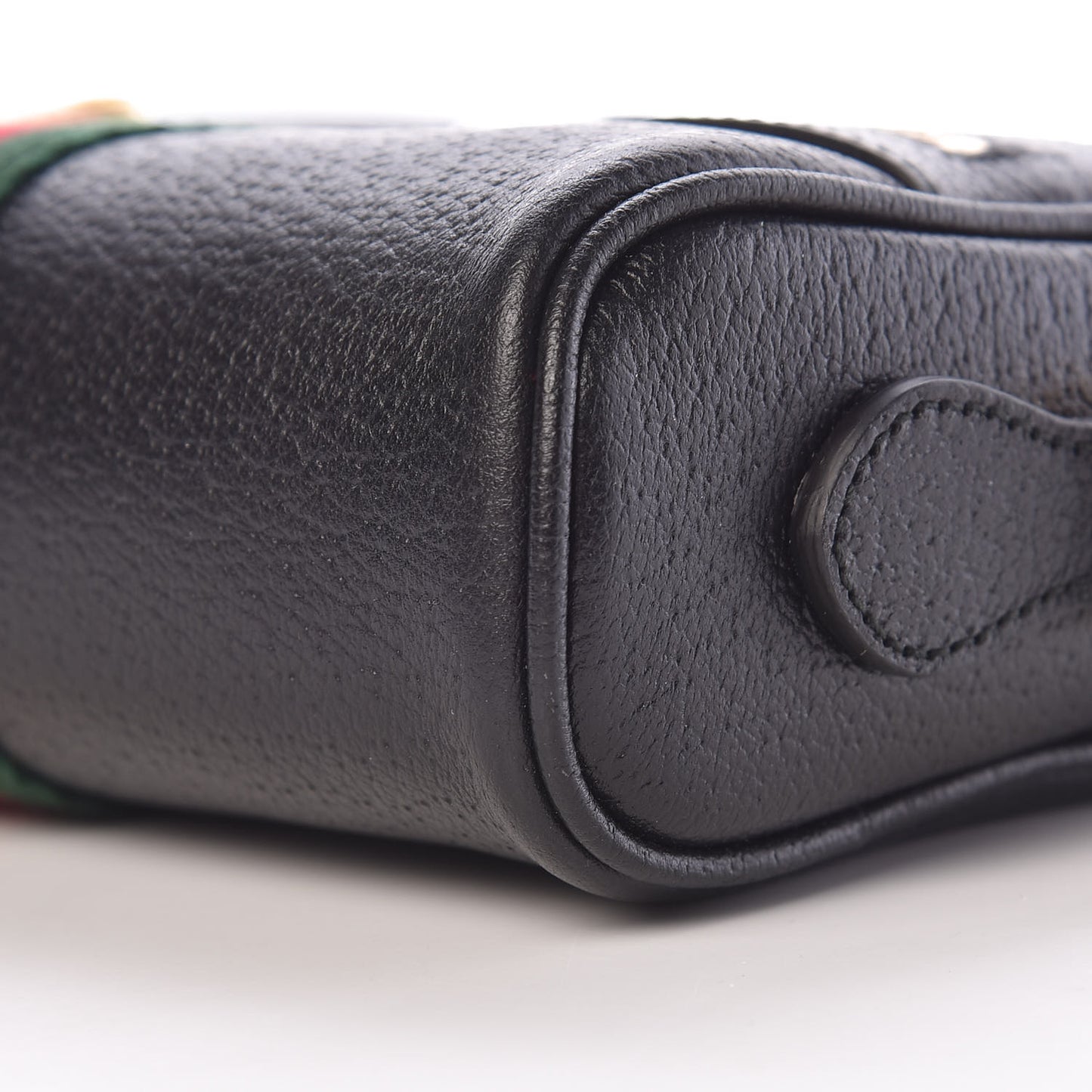 Calfskin Web Mini Ophidia Shoulder Bag Black