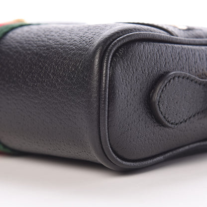 Gucci Calfskin Web Mini Ophidia Shoulder Bag Black 10 of 11