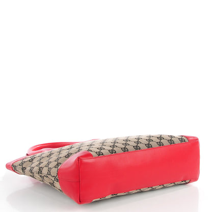 Gucci GG Monogram Zippered Tote Navy Red 4 of 7