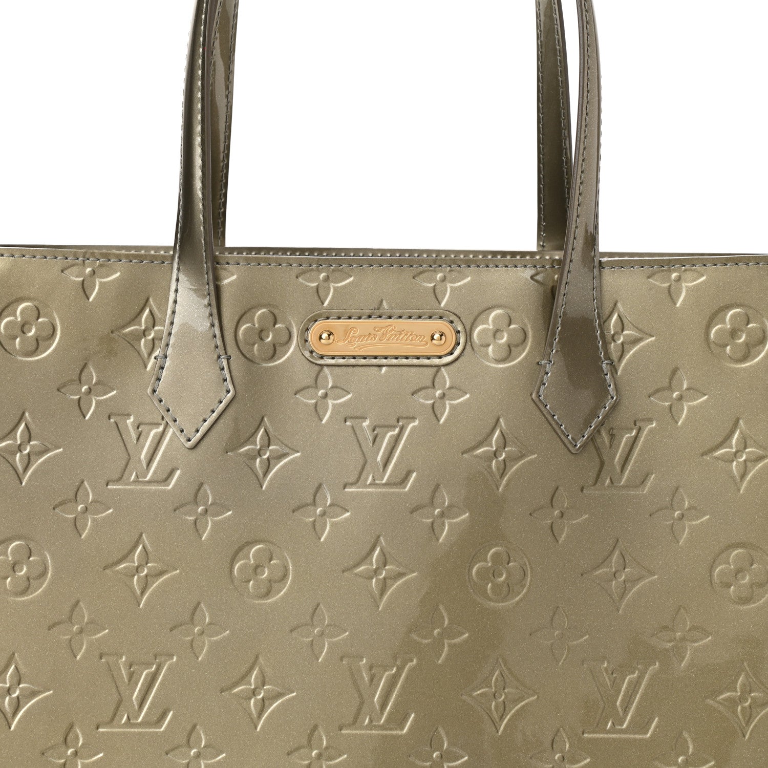 Louis Vuitton Vernis Wilshire MM Gris Art Deco 7 of 9