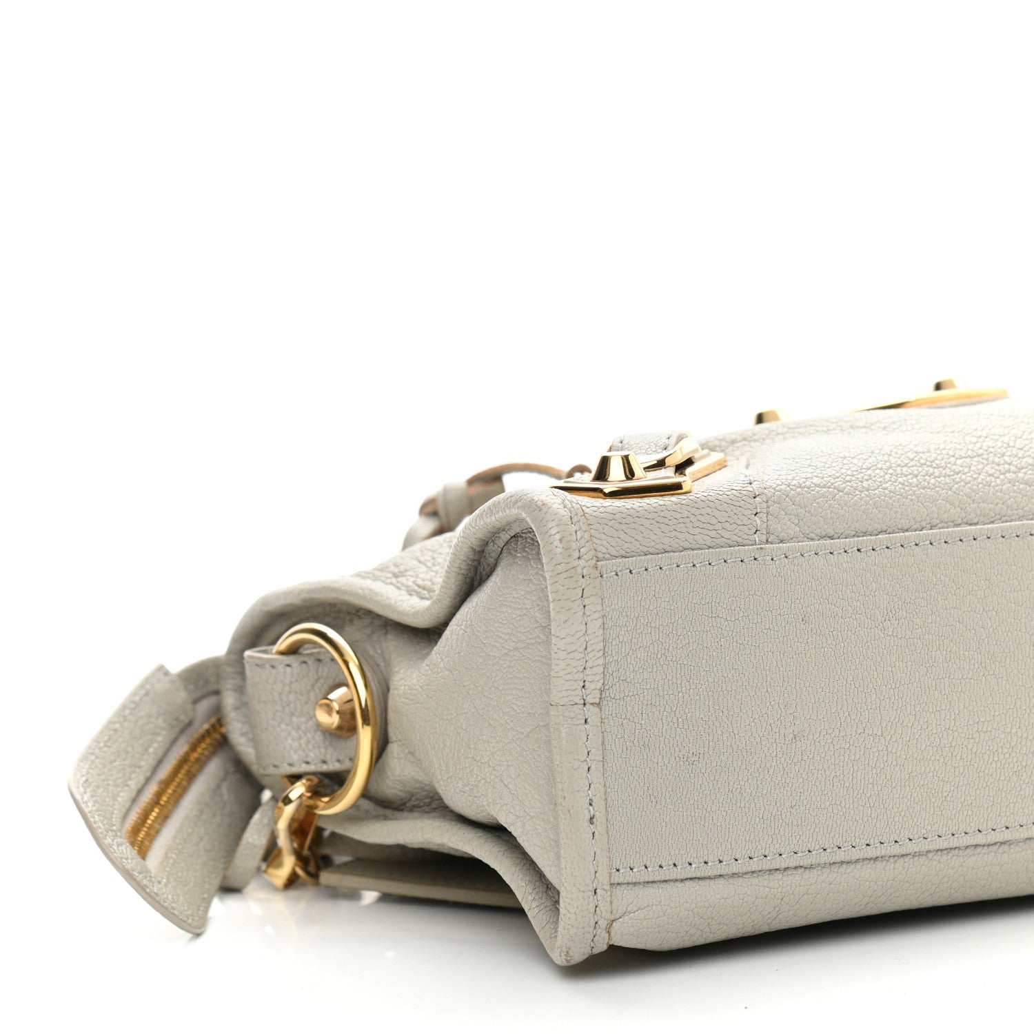 Balenciaga Chevre Gold Metallic Edge Hardware Mini City Gris Glace 9 of 12