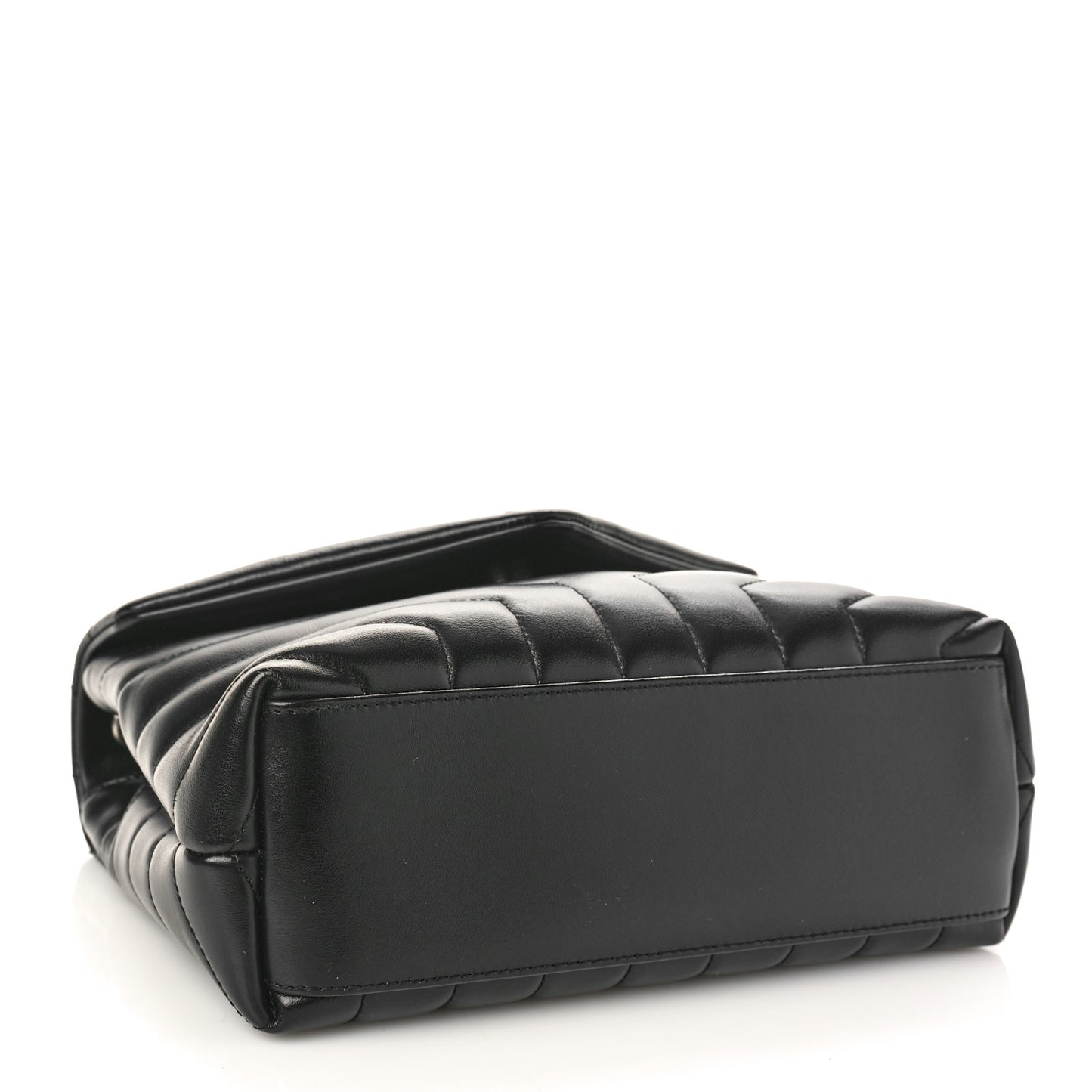 Calfskin Y Quilted Monogram Small Loulou Chain Satchel Black