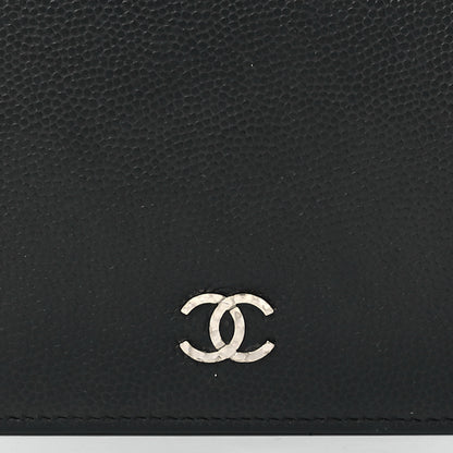 Chanel Caviar Sevruga Yen Wallet Black 10 of 13