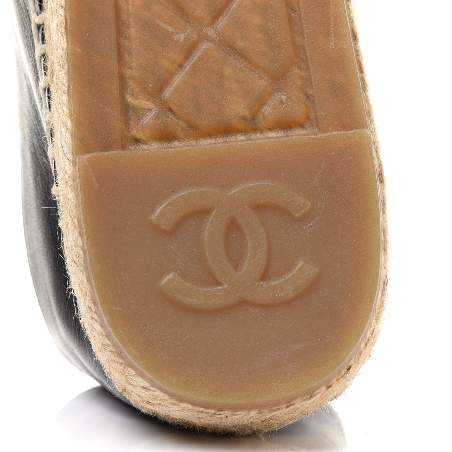 Chanel Lambskin CC Espadrilles 36 Black 8 of 10