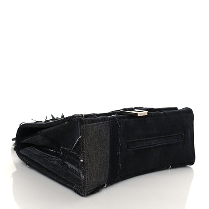 Balenciaga Denim Patchwork Limited Edition Medium Hourglass Top Handle Bag 4 of 10