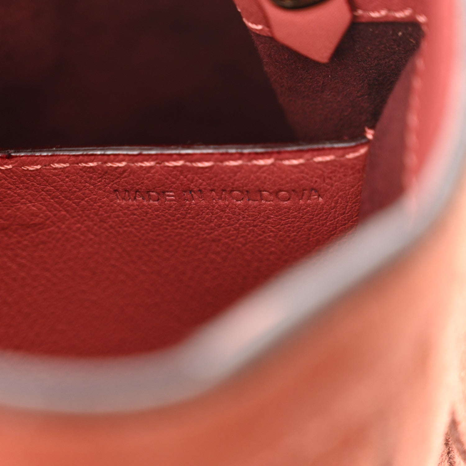 Burberry Suede Fringe Mini Bucket Bag Russet Pink 7 of 11