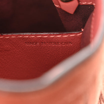 Burberry Suede Fringe Mini Bucket Bag Russet Pink 7 of 11