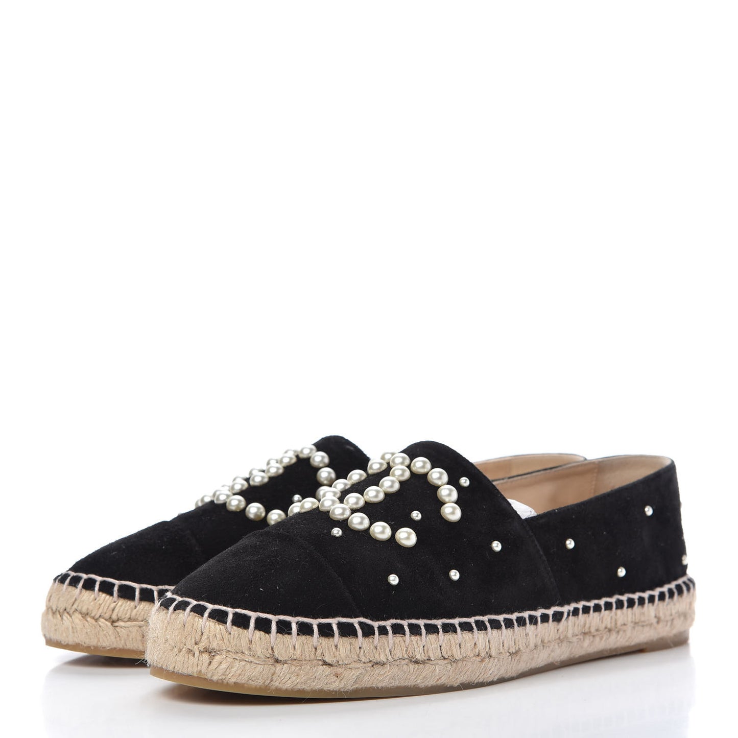 Suede Pearl CC Espadrilles 39 Black