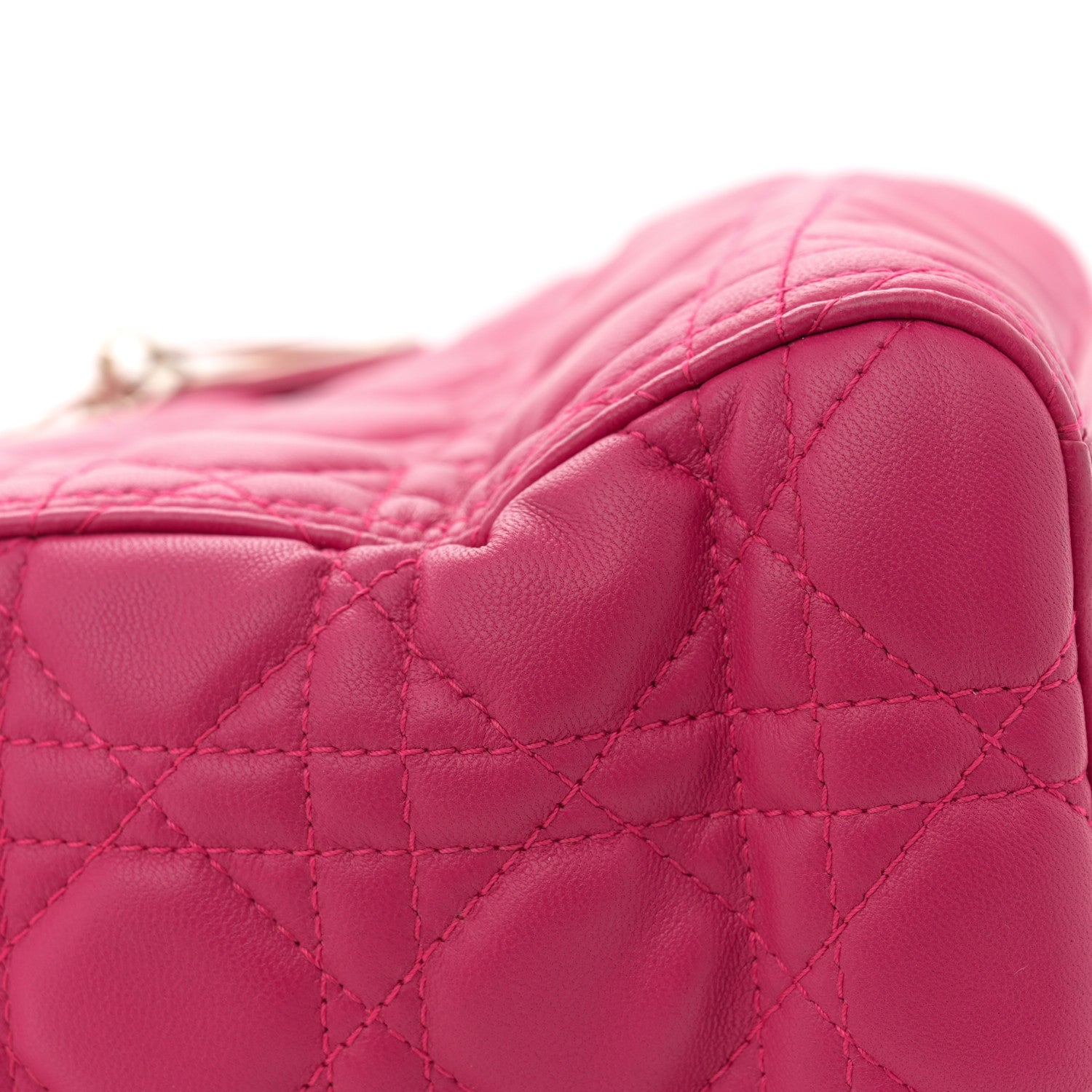 Christian Dior Lambskin Cannage Medium Lady Dior Fuchsia 13 of 13
