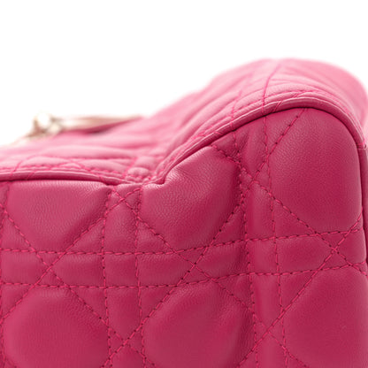 Christian Dior Lambskin Cannage Medium Lady Dior Fuchsia 13 of 13