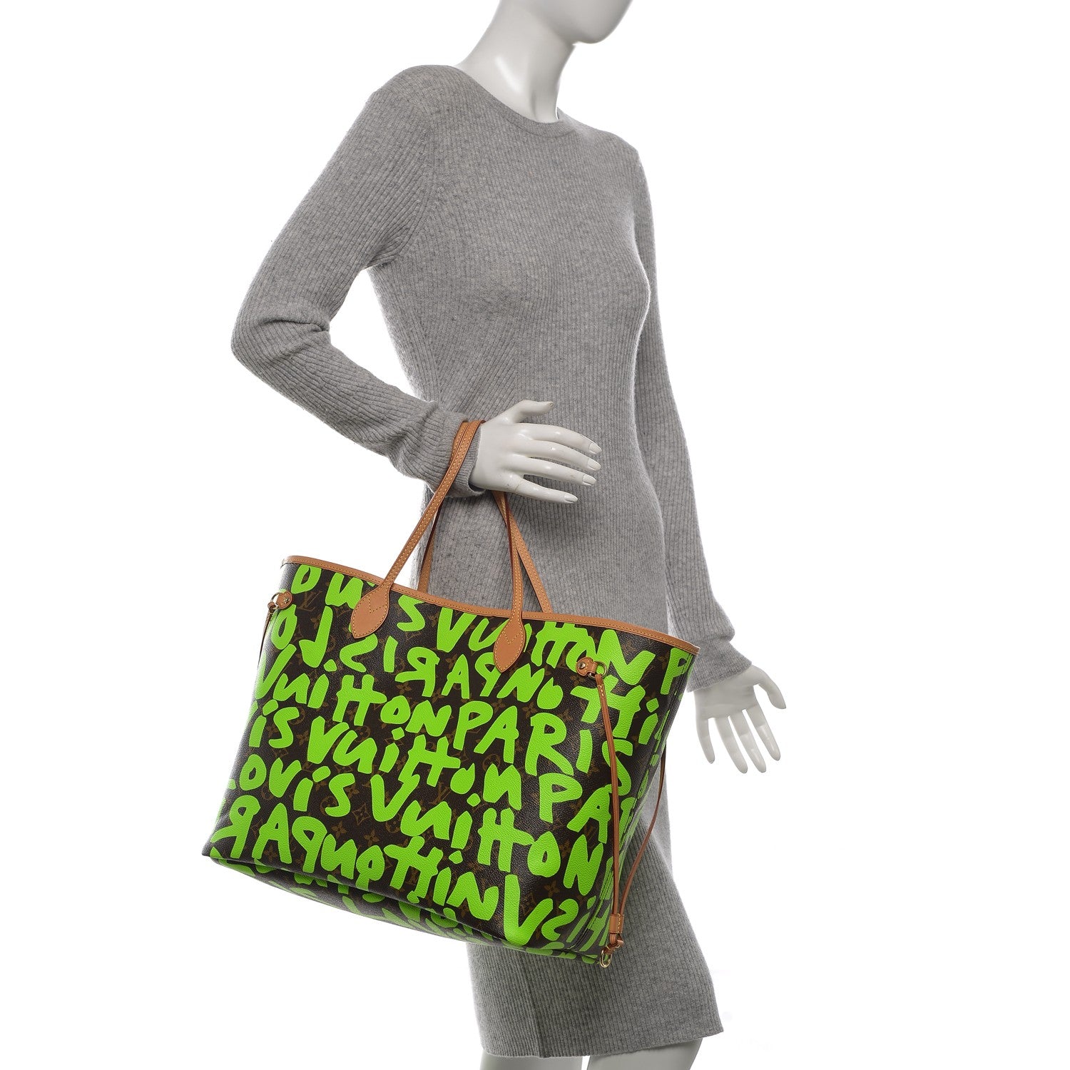 Louis Vuitton Monogram Graffiti Neverfull GM Green 196839 Louis Vuitton Monogram Graffiti Neverfull GM Green 196839