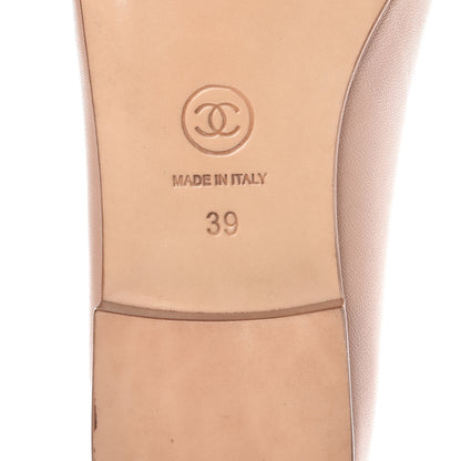 Chanel Calfskin Cap Toe CC Ballerina Flats 39 Light Pink 6 of 9