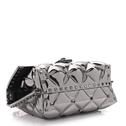 Valentino Garavani Metallic PVC Candystud Top Handle Bag Rutenio 4 of 9