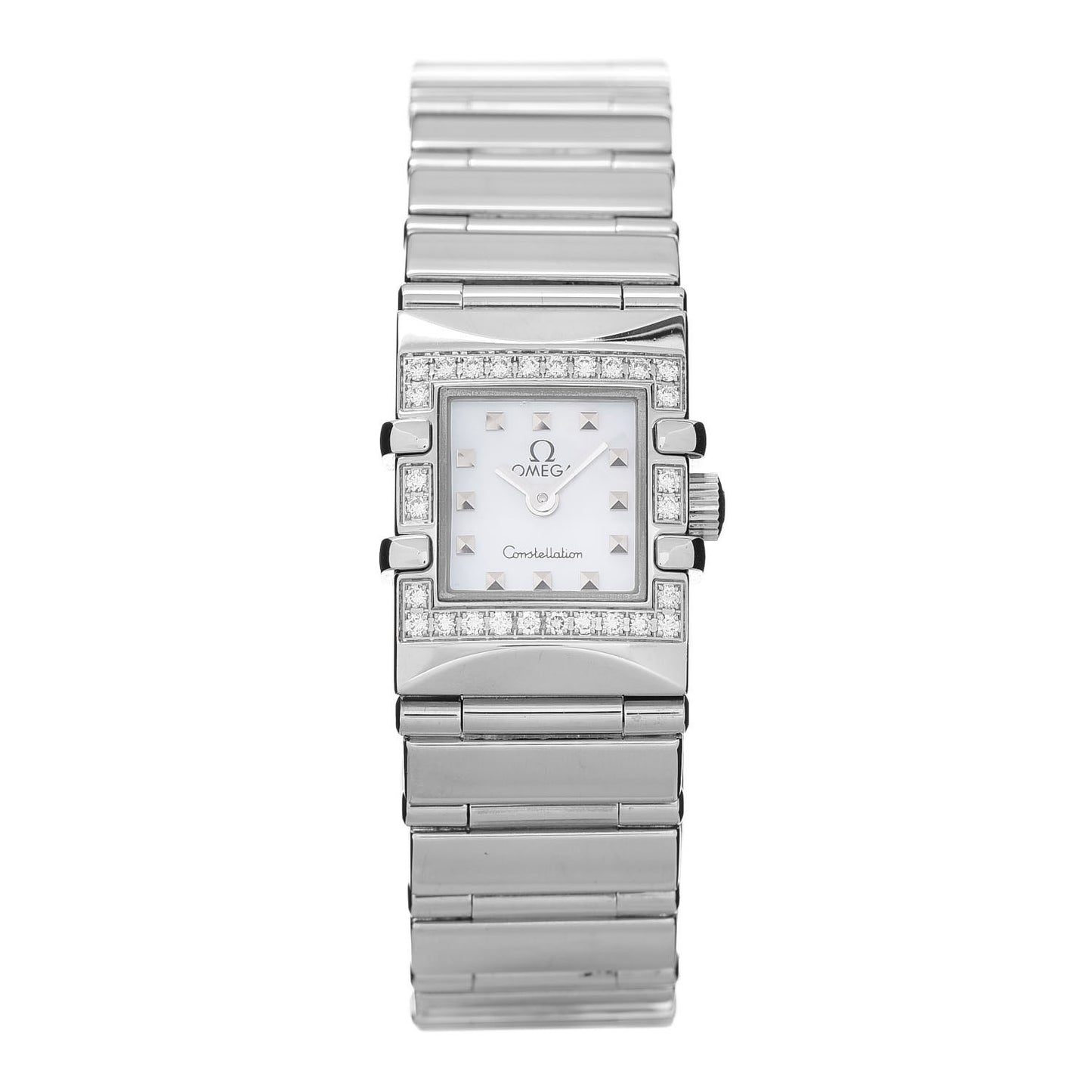 Stainless Steel Diamond Bezel Mother of Pearl 15mm Constellation Quadra Quartz Watch 1535.71.00