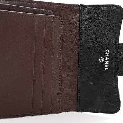 Chanel Lambskin Quilted Compact Flap Wallet Black 8 of 14