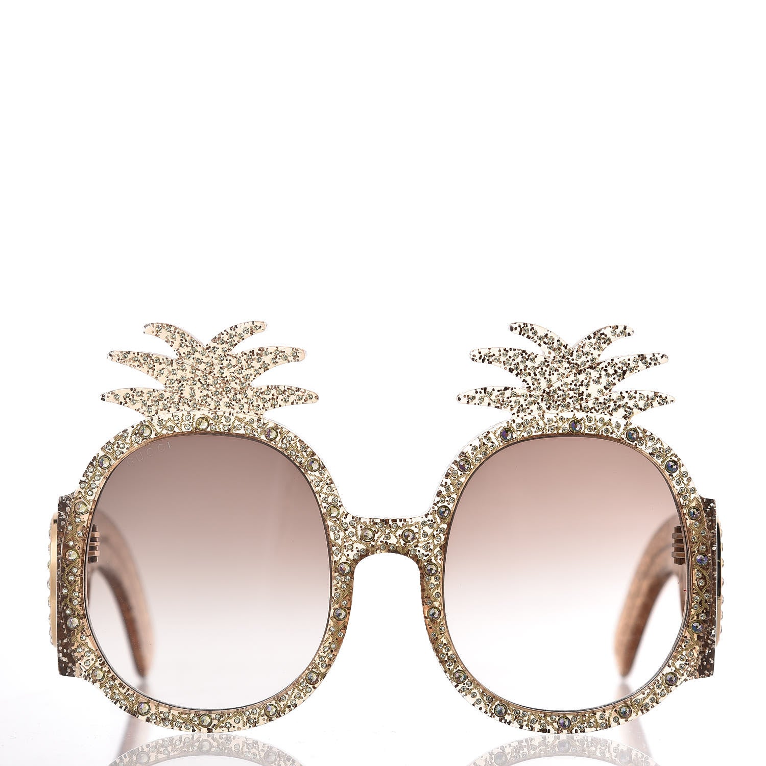 Gucci Acetate Pineapple GG0150/S Sunglasses Gold 3 of 6