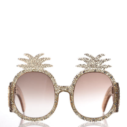 Gucci Acetate Pineapple GG0150/S Sunglasses Gold 3 of 6