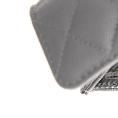 Chanel Caviar Quilted Flap Card Holder Wallet Dark Grey 8 of 9