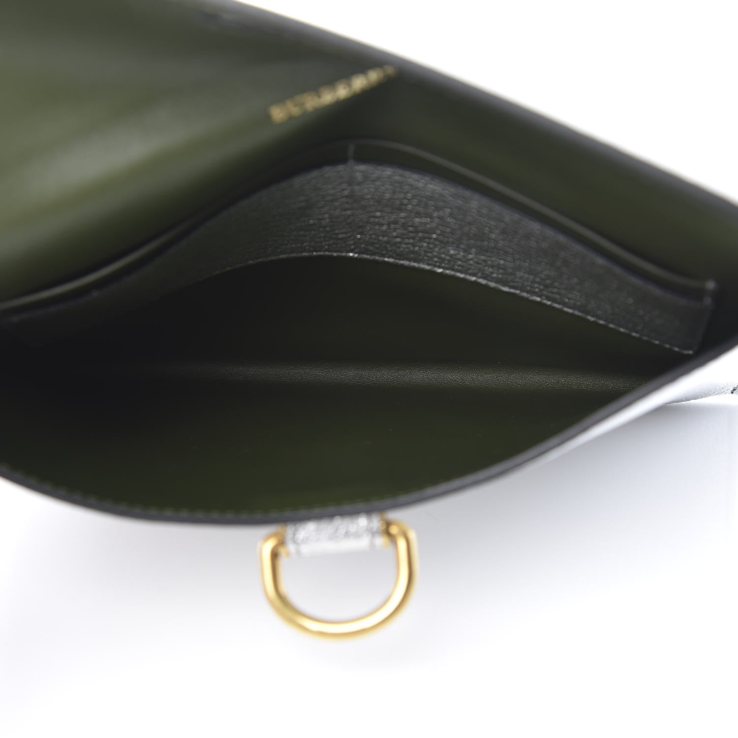 Burberry Metallic Goatskin Pendleton D-Ring Clutch Silver 5 of 8