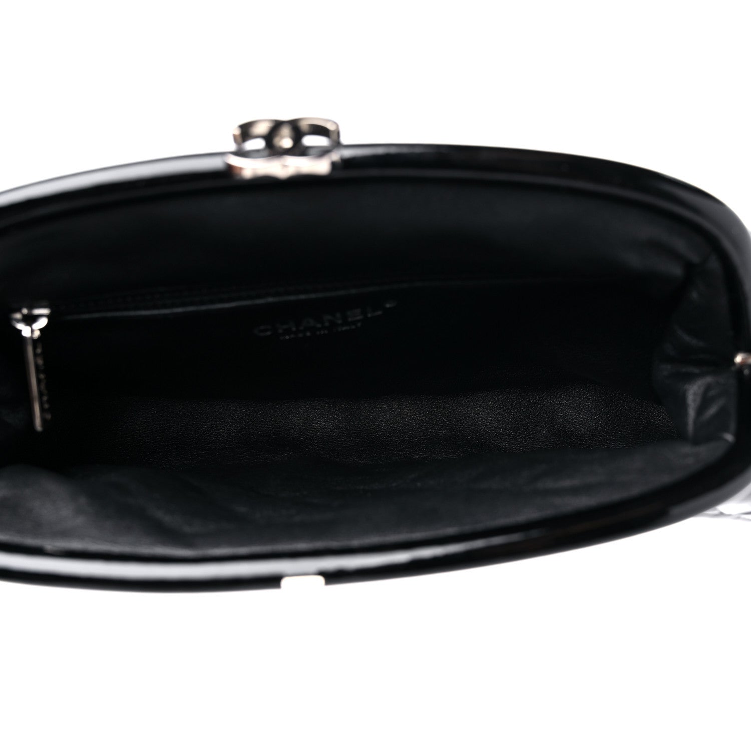 Chanel Patent Quilted Timeless Clutch Black 5 of 9