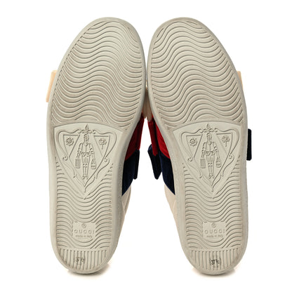 Gucci Calfskin Velvet Womens Bow Ace Sneakers 37.5 White 5 of 8