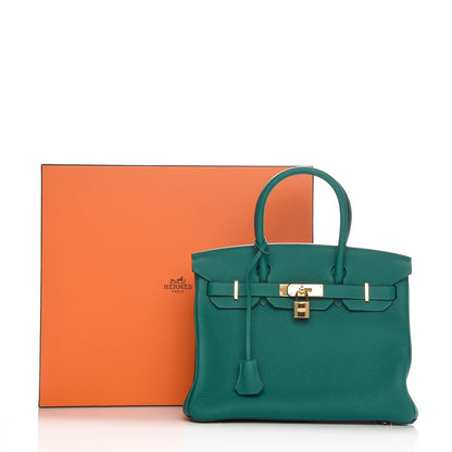 Hermes Togo Birkin 30 Malachite 28 of 28